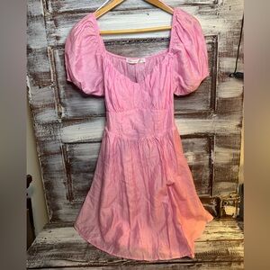 Altar'd State Pink Puff Sleeve Dress